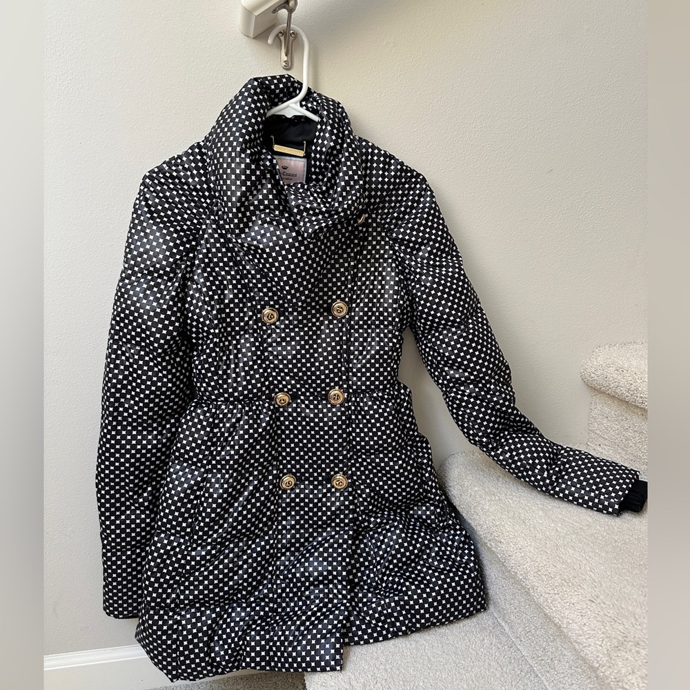 Juicy Couture Black and White Puffer Coat XS